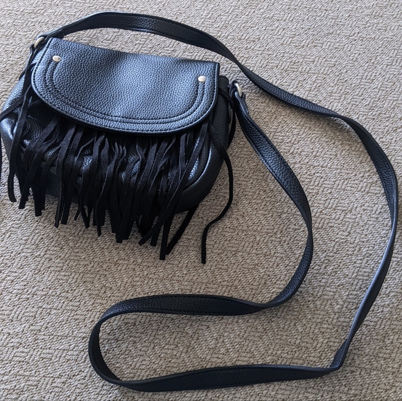 Express Bags Express Black Crossbody Fringe Purse Poshmark